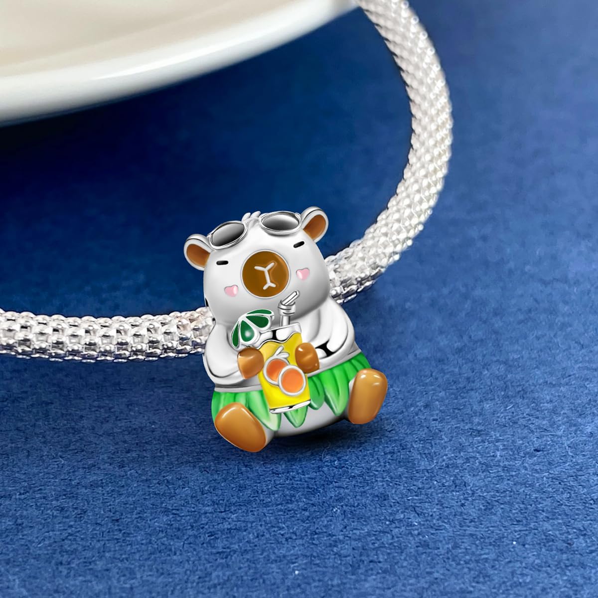 1 x Fashion Sterling Silver Cute Animal Series Bead Charm Perfect for DIY jewelr