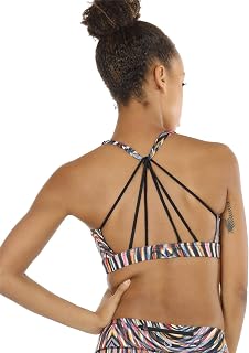 icyzone Sports Bra Yoga Design Cross Back Exercise Fitness Underwear for Women