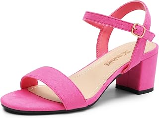 DREAM PAIRS Comfortable Women's Sandals, Women's Summer Block Heel Sandals