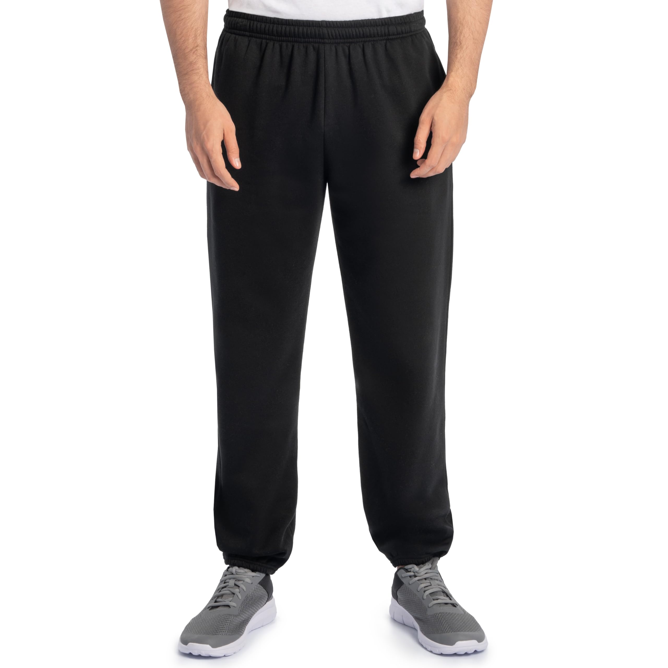Fruit of the Loom Eversoft Fleece Elastic Bottom Sweatpants with Pockets, Relaxe