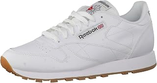 Reebok Men's Classic LTHR 2214 Sneakers, Intense White Gum, 40.5 EU