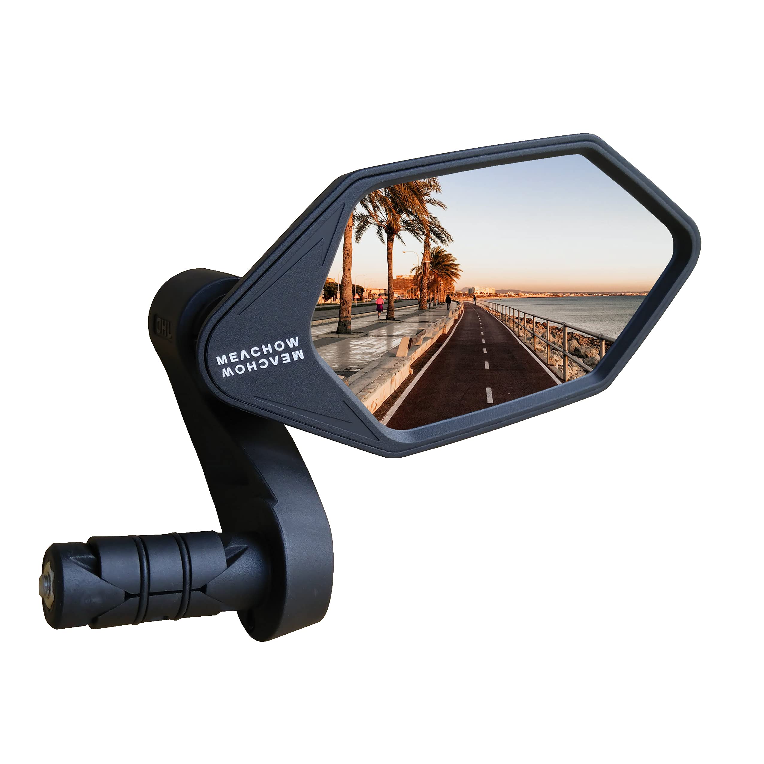 New Bar End Bike Mirror, Crystal UHD Automotive Grade Glass Lens E-Bike Mirrors,