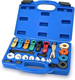 Janhemei Master Quick Disconnect Tool, 22pcs Fuel Line Disconnect Tool Set | Fuel Line Disconnect Tool Set for AC Fuel &amp; Transmission Systems, Fuel Line Removal Tools Kit Apply to Most Vehicles