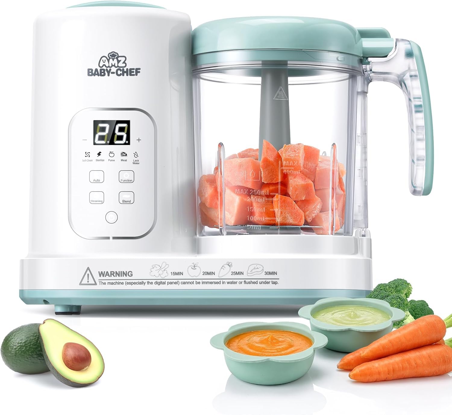 Baby Food Maker Pro Steamer Blender: 4 in 1 Auto Steam Blend and Puree Maker wit