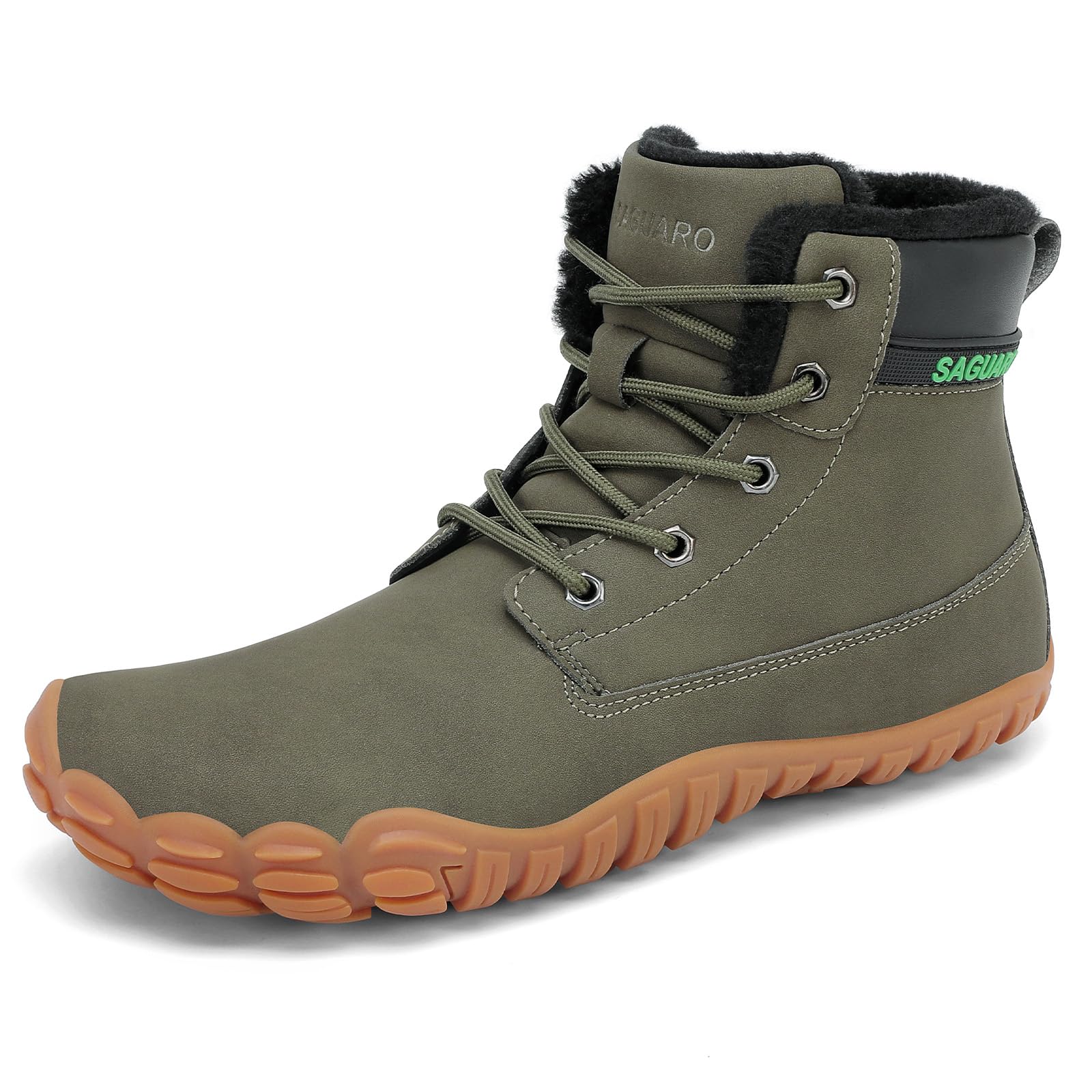 SAGUARO Adult Warm Barefoot Winter Boots, Wide Toe Box Hiking Boots