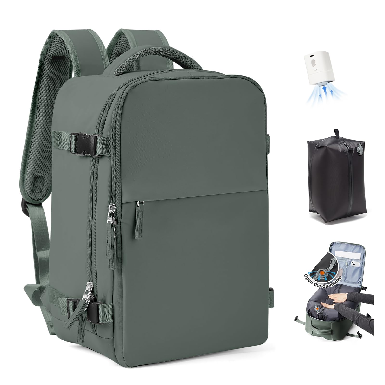 SZLX Vacuum Backpack with Pump Backpack Travel Cabin Airplane 40x30x20 Ryanair H