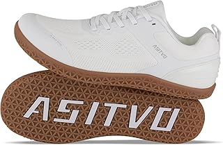 ASITVO Wide Barefoot Shoes Men Gym Zero Drop Sole Minimalist Cross Trainer Width Toe Box Sneakers Grounding Knit No-Sew Upper TPU Toe and Heel Colorful