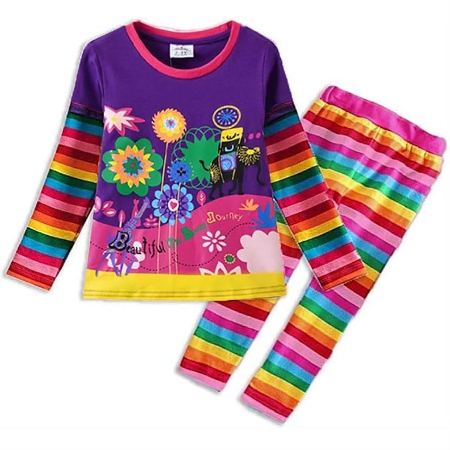 VIKITA - Girls Long Sleeve Cotton Embroidery Dress 2-8 Years