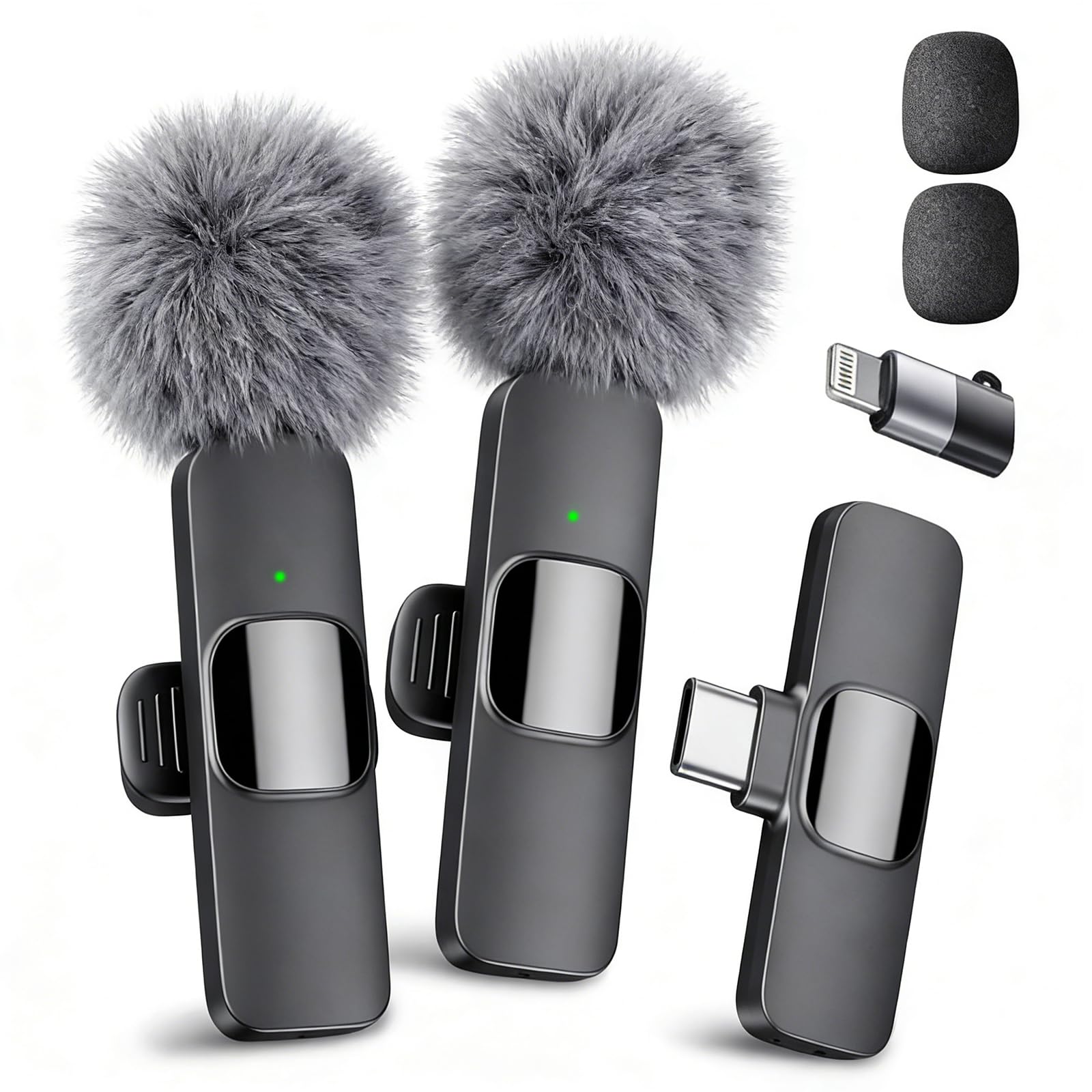 YRF Wireless Lavalier Microphone for iPhone - iPad, Android Phone, Mini Lapel Mi