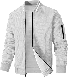SAVKOOV Mens Lightweight Jacket Casual Bomber Jacket Varsity Coat