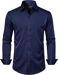 J.Ver Classic Men's Elegant Shirt (Pack of 1), blue navy, 4XL