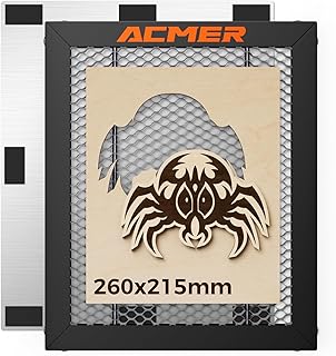 ACMER Honeycomb Laser Bed with Aluminum Plate, 260x125mm Cutting Table | Durable Reusable Cutting Surface for Laser Engravers, Reduce Scorch Marks for Crafts, Signs, Models, and Small-Batch Projects