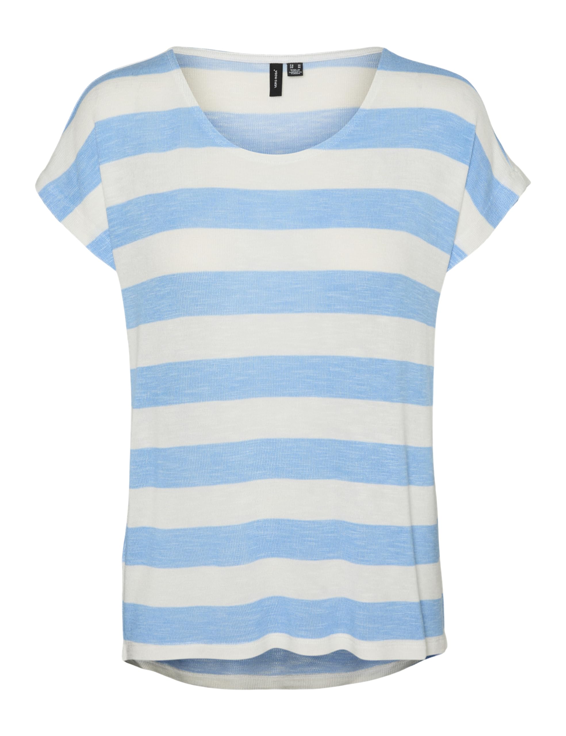 VERO MODA Women's Crew Neck Striped T-Shirt