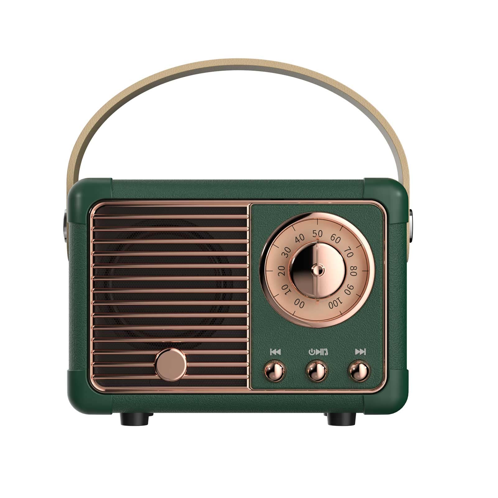 Dosmix Retro Bluetooth Speaker,Vintage Decor,Small Gift for Women Men Green | Po