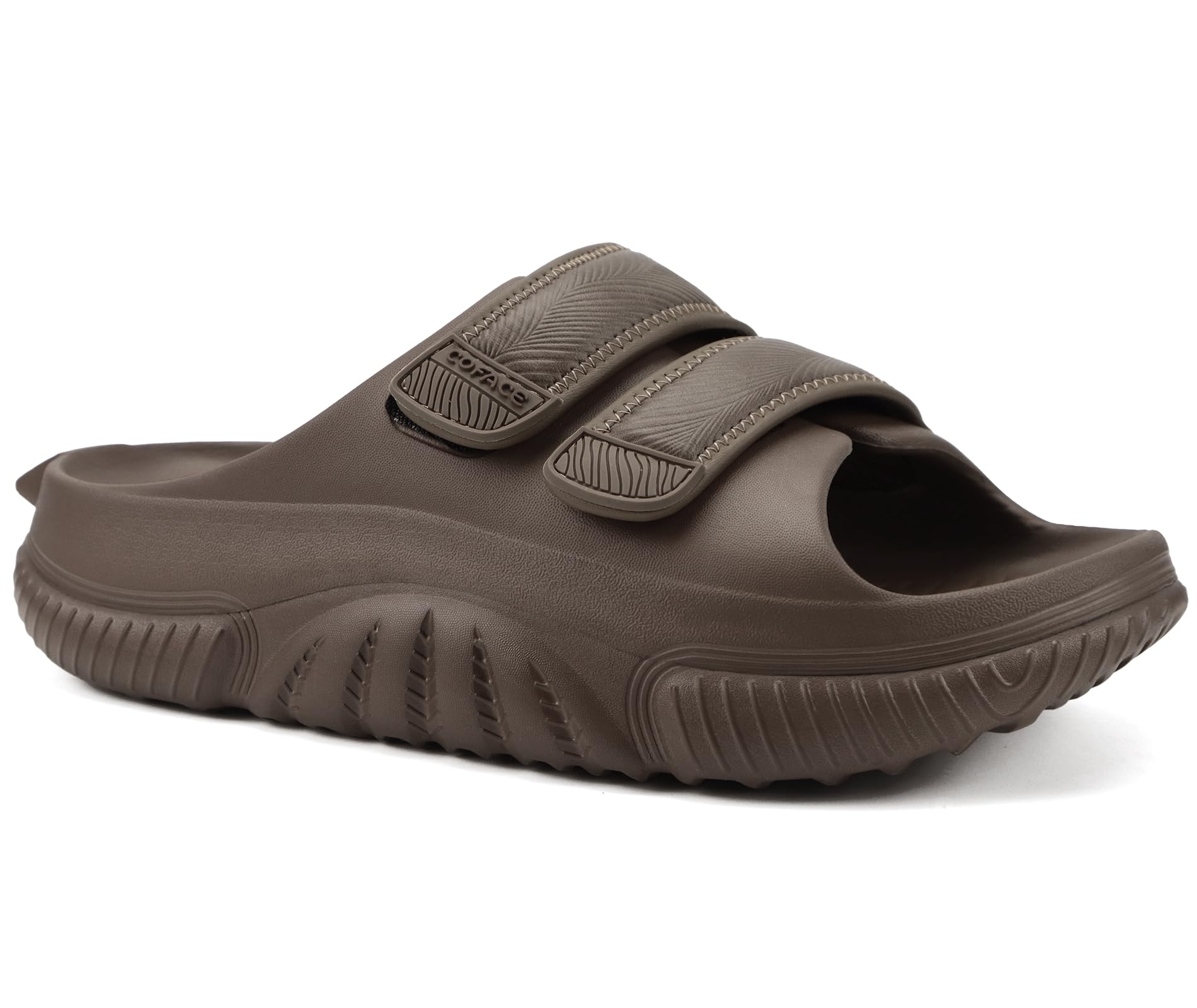 COFACE Mens Recovery Sandals Orthopedic Walking Slides for Men Adjustable Thick 