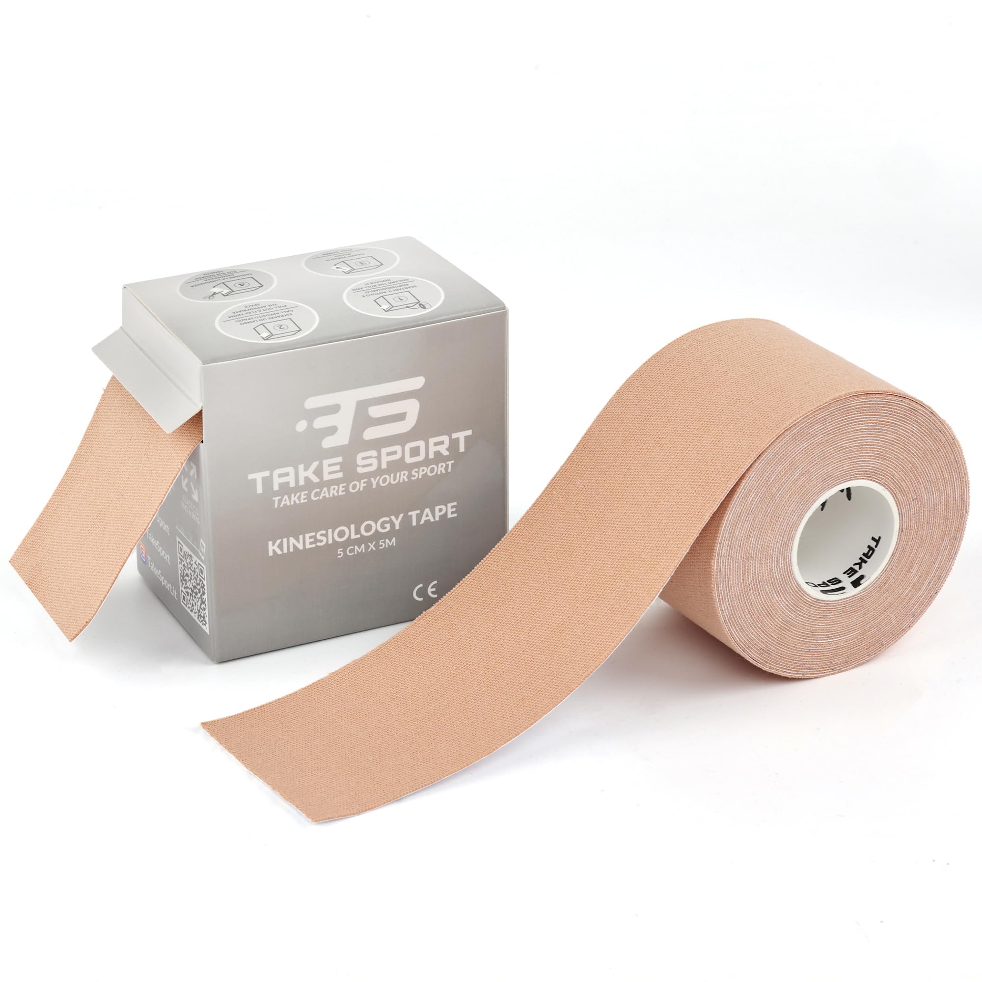 TS TAKE SPORT Kinesio Tape 5 x 5 m Elastic Kinesiology Tape 95% Cotton 5% Spande