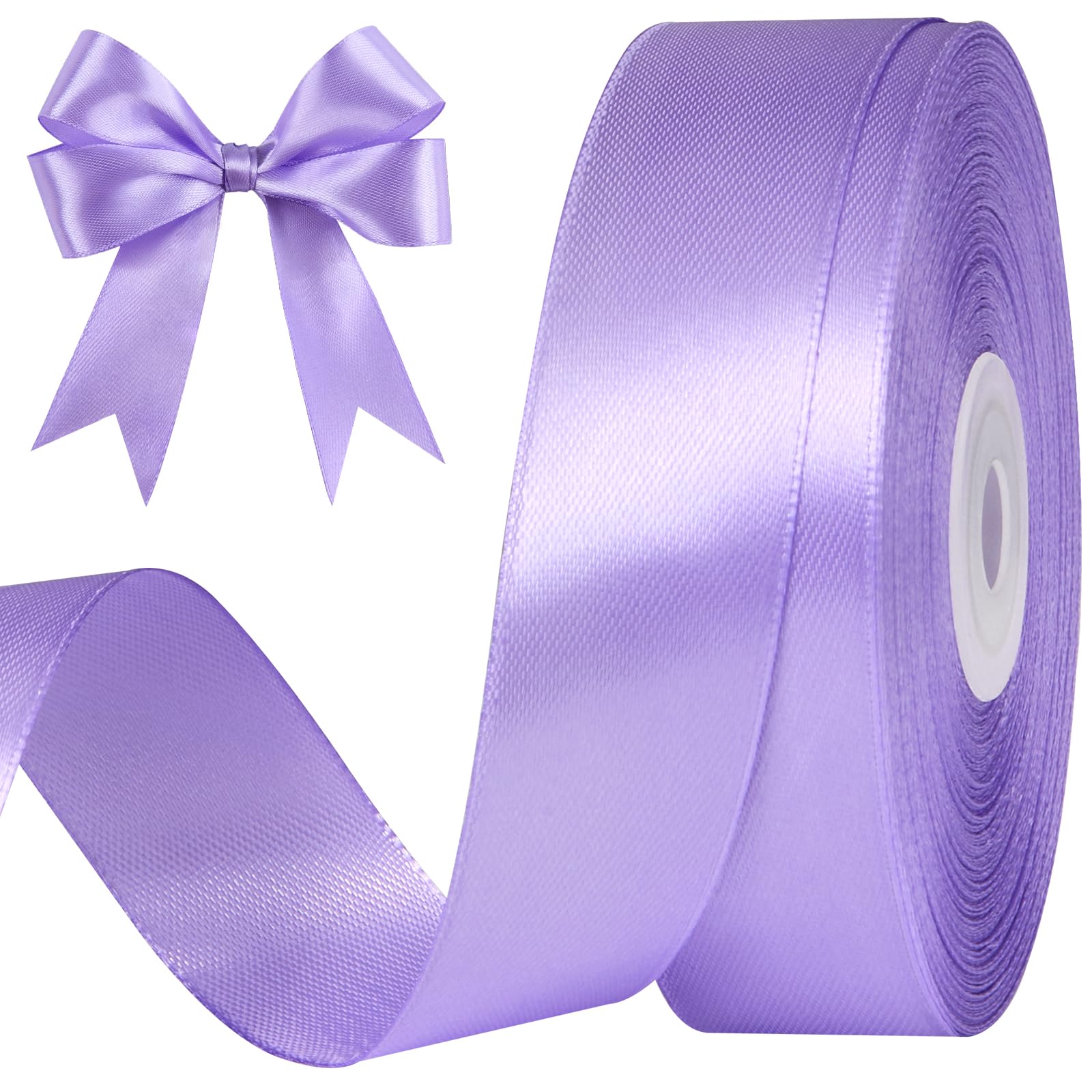 Light Purple Satin Ribbon, 1 Inch, 50 Yards