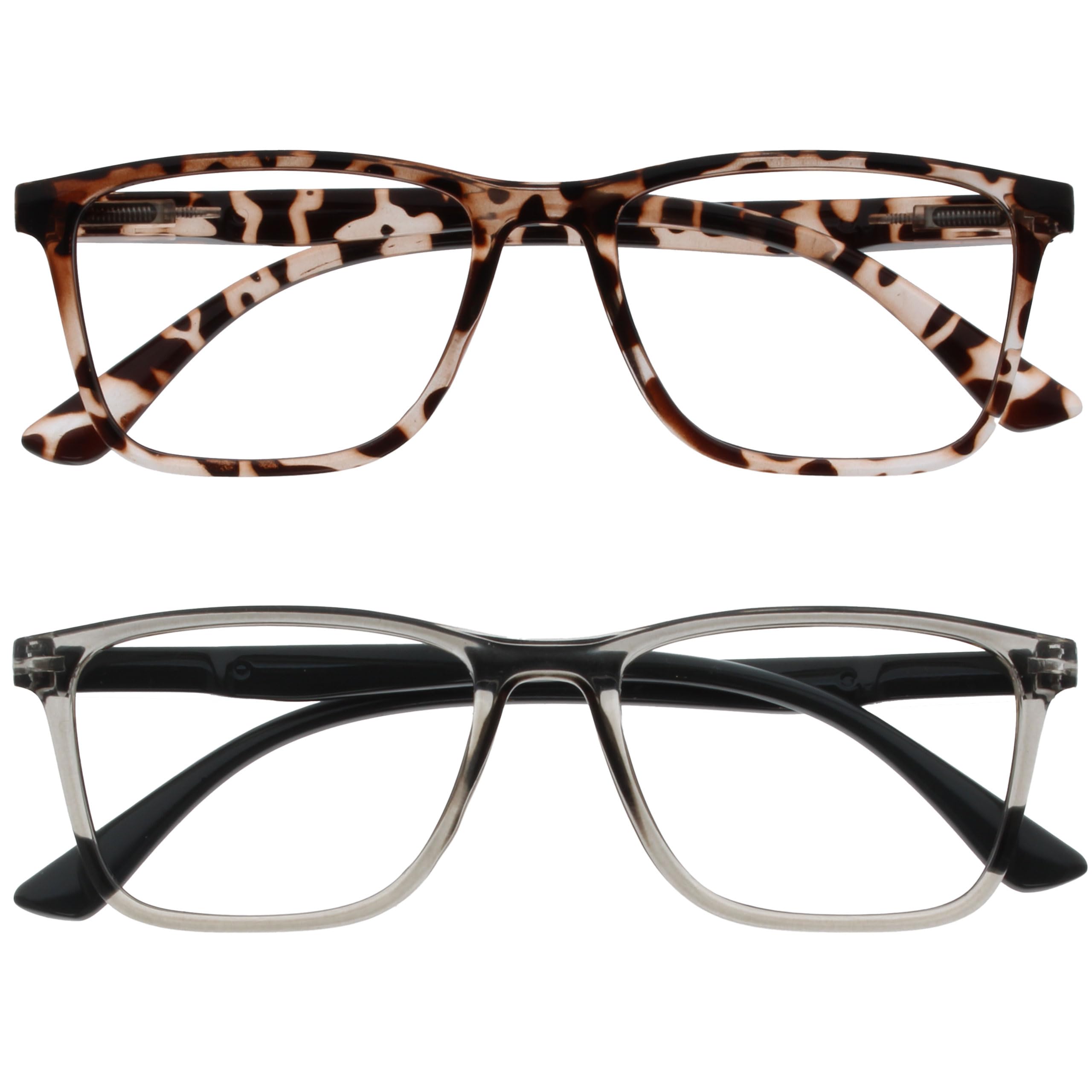 OPULIZE NYX Blue Light Blocking Reading Glasses - Rectangular Frame - UV Anti-Gl