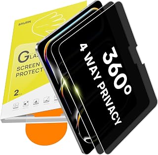 SPARIN 2 Pack 360° Privacy Screen Protector for iPad Pro 13 Inch M5 M4
