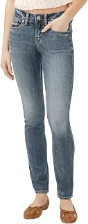 Silver Jeans Co. Women's Jeans Suki Curvy Fit Mid Rise Skinny Jeans