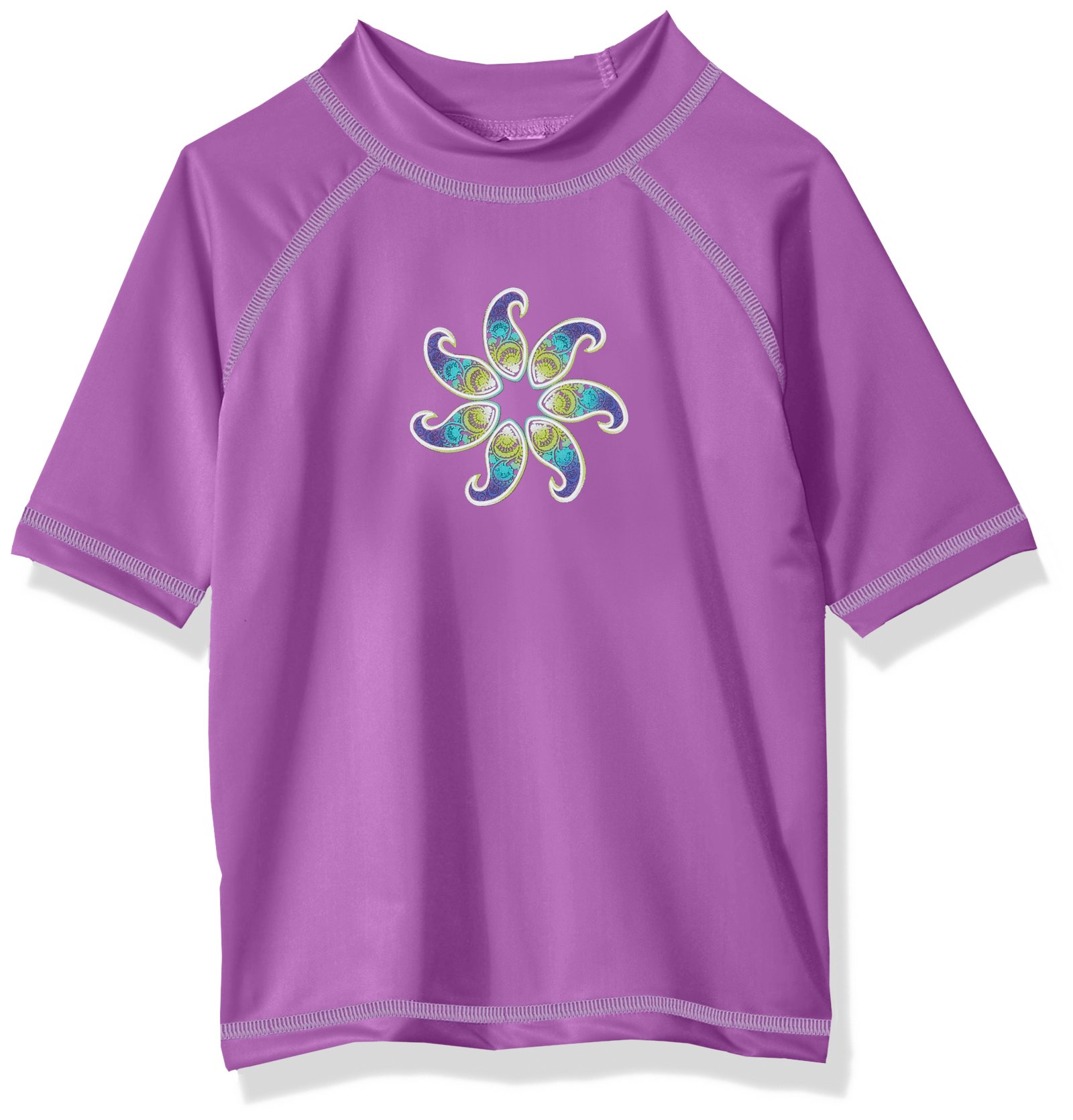 Kanu Surf Girl's Jade Rash Guard UPF 50+ Sun Protection Short Sleeve Swim Shirt 