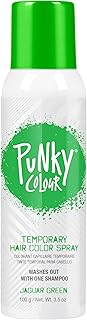 Punky Temporary Hair Color Spray Washes Out Jaguar Green, 3.5 oz, 1 Pack | Temporary Hair Dye for Vibrant Instant Highlights, Washable Color for Costumes, Festivals & Parties