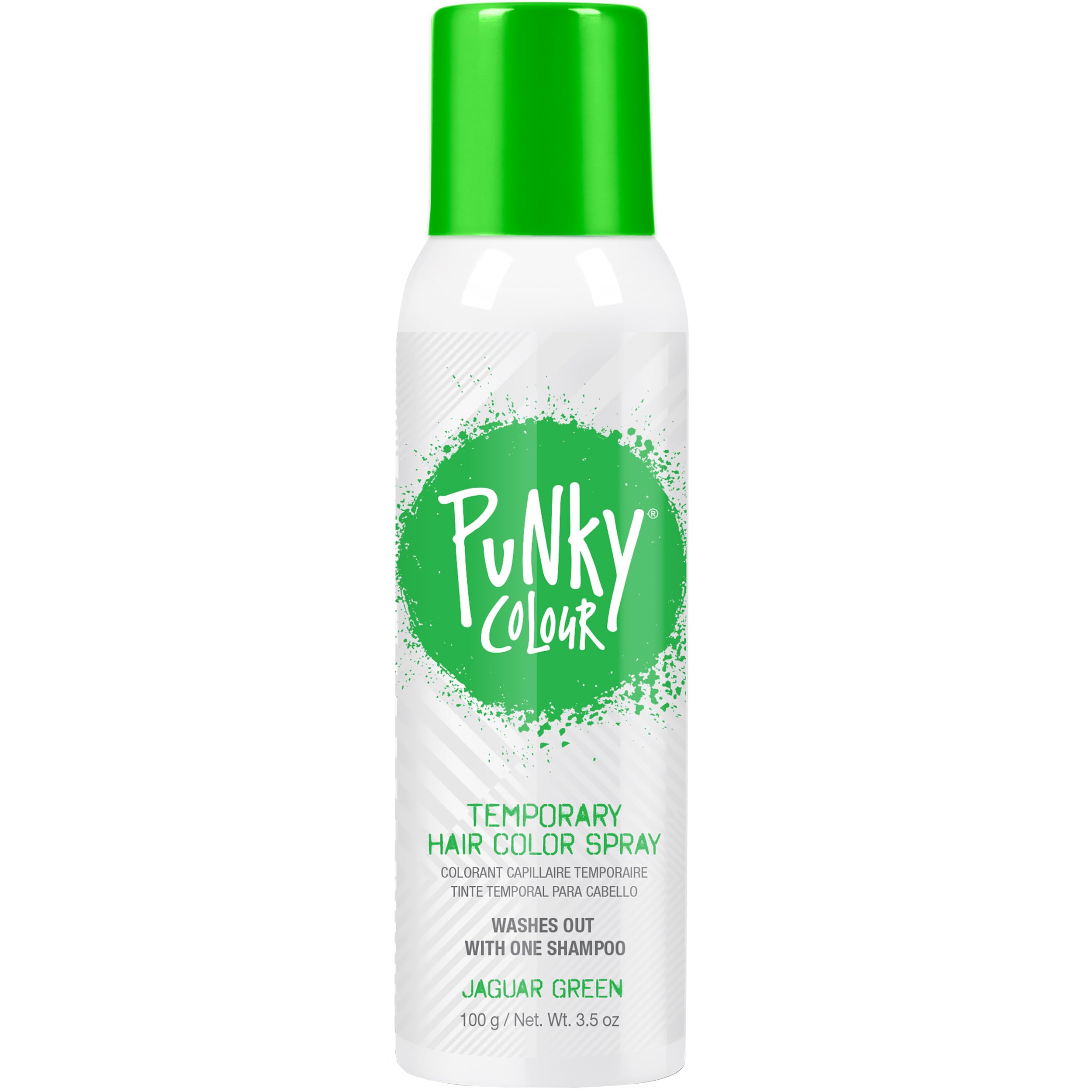 Punky Temporary Hair Color Spray Washes Out Jaguar Green, 3.5 oz, 1 Pack | Tempo