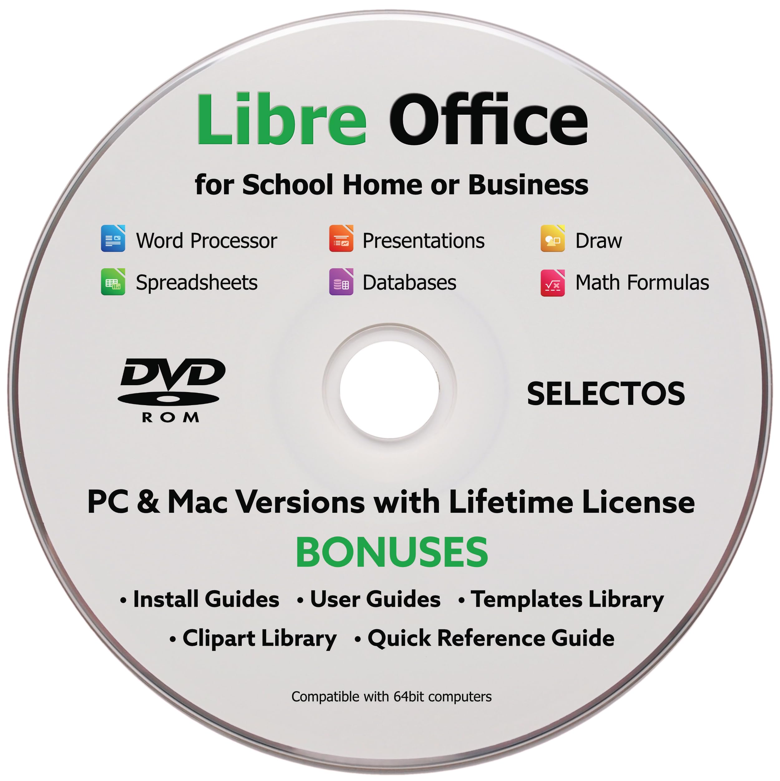Office Suite LibreOffice 2026 Programs on DVD Disc for Students, Home, or Busine