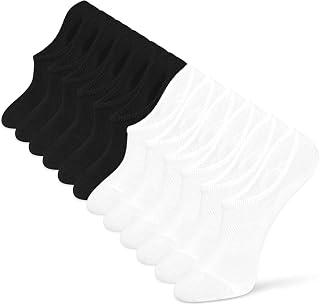 6 Pairs No Show Socks for Women Men Non Slip Socks Low Cut Breathable Socks with Invisible Lining for Sneakers Loafers