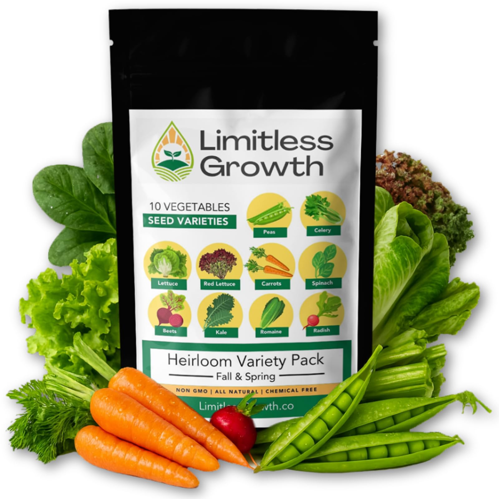 Spring & Fall Vegetables | 10 Varieties of Cool Weather Seeds | Easy to Grow, Pe