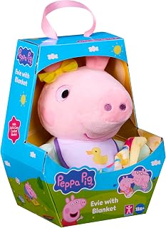 Peppa Pig Baby Evie with Blanket, Plush Preschool Toys, Cuddly Baby Toys