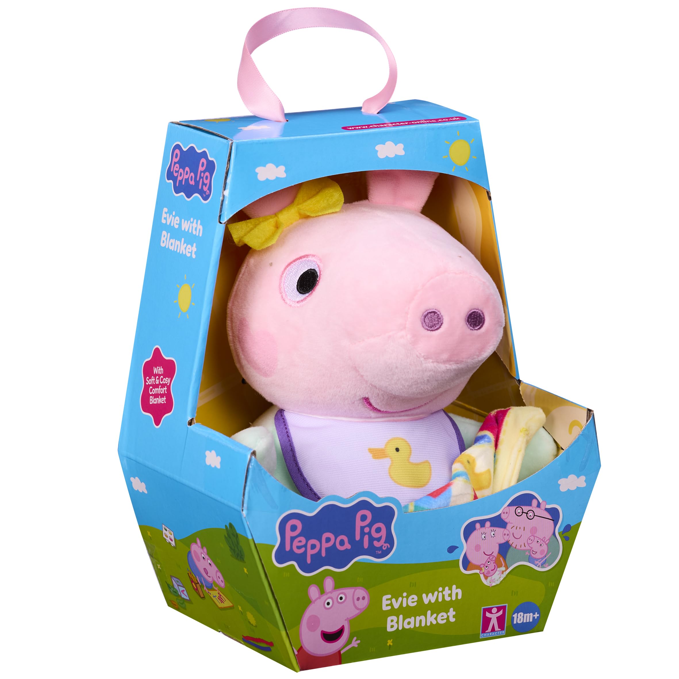 Peppa Pig Baby Evie with Blanket, Plush Preschool Toys, Cuddly Baby Toys