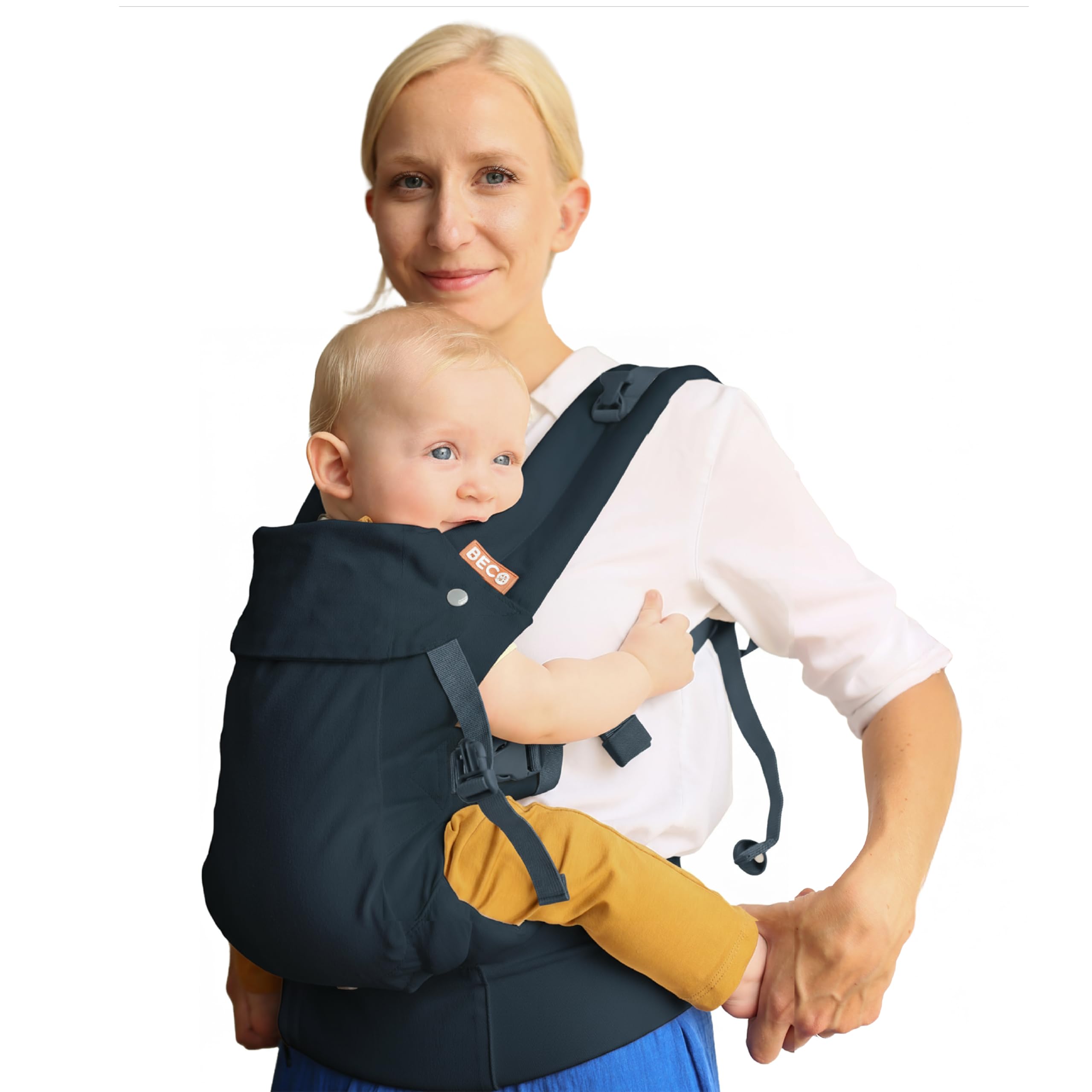 Beco Gemini Baby Carrier Newborn to Toddler, 7-35 lbs, Charcoal | 4-Position Inf