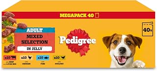 PEDIGREE Adult Dog Food Pouches Mixed Selection in Jelly 40 x 100 g Mega Pack