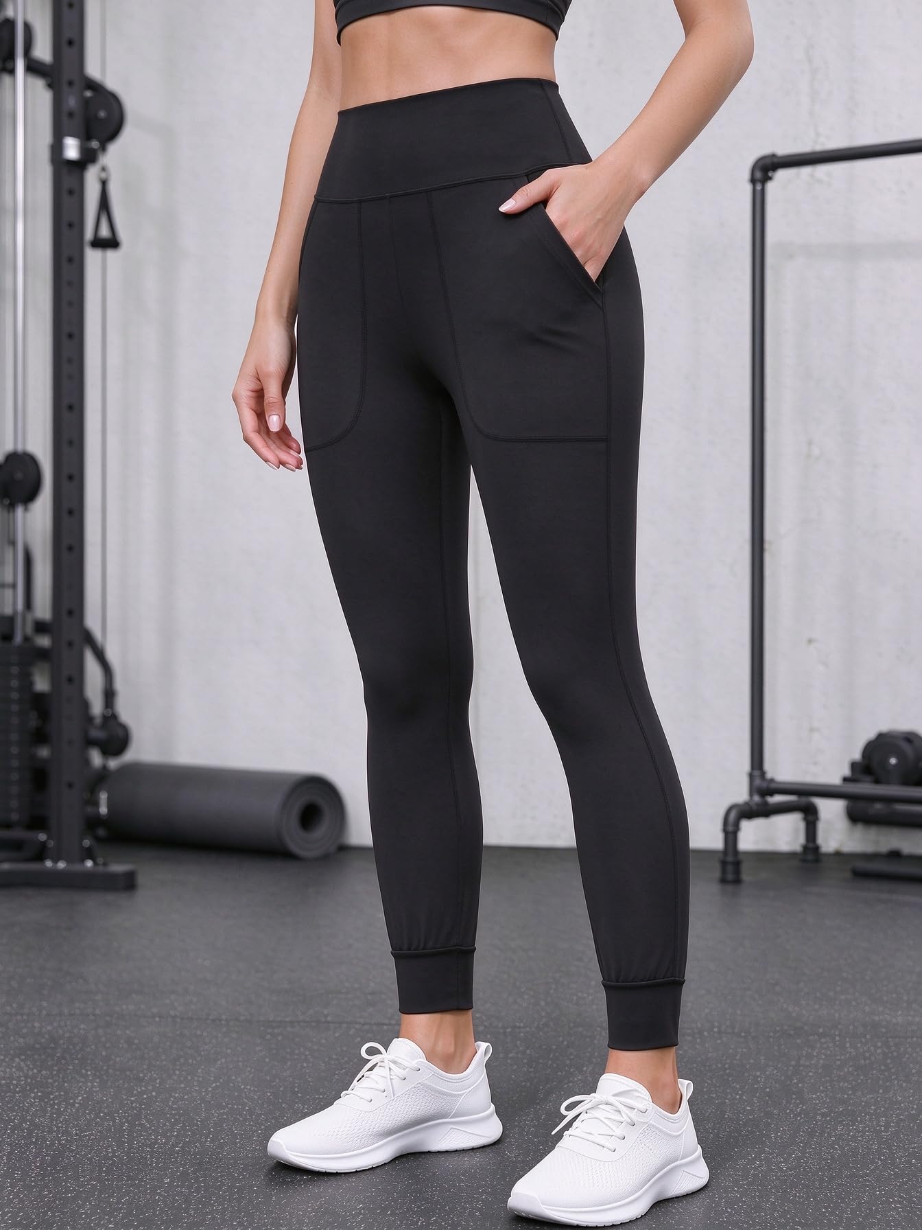 Women High Waist Leggings with Pockets 4-Way Stretch Ankle Length Athletic Yoga 