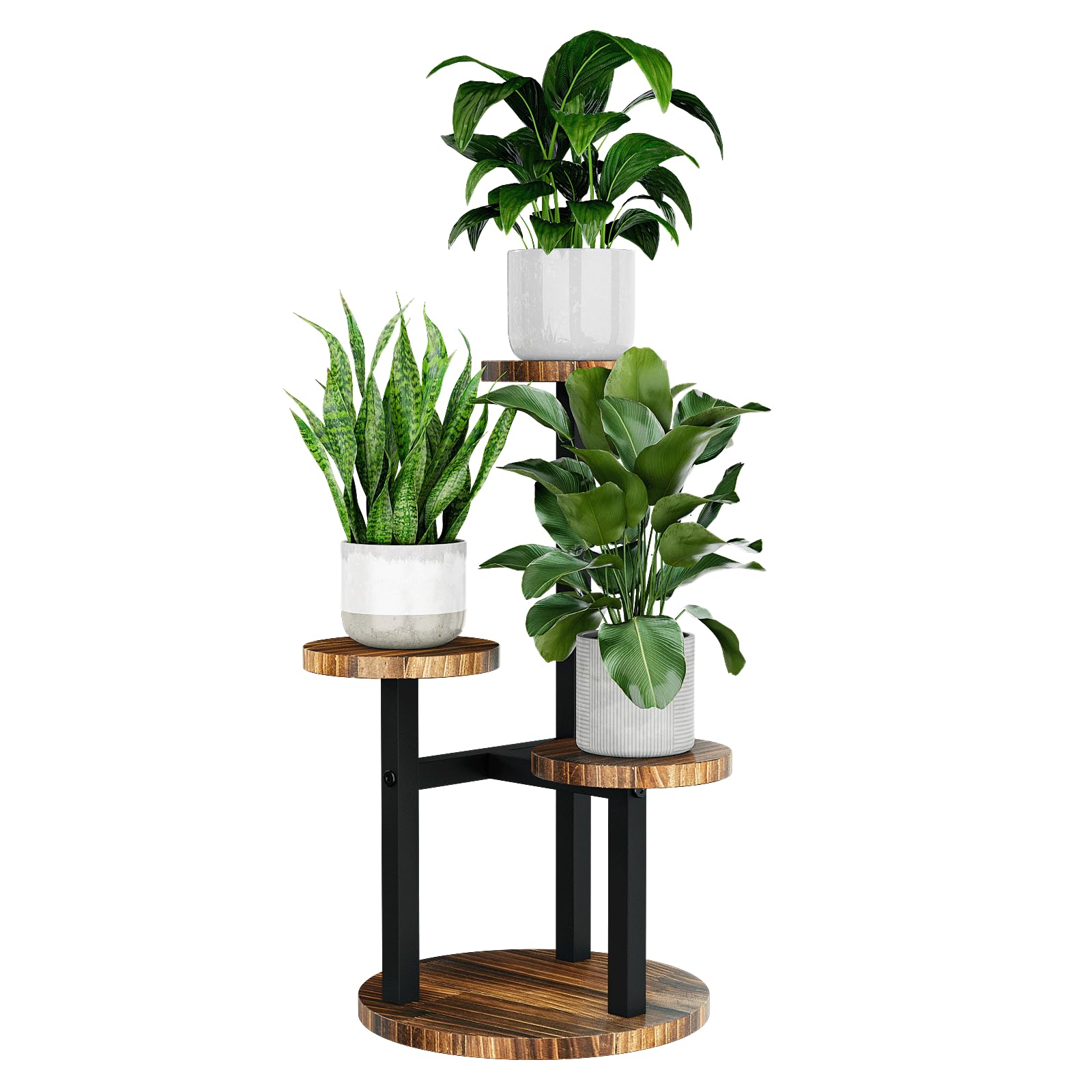 Bamworld Corner Plant Stand Indoor 3 Tier Metal Plant Shelf for Plants | Multipl