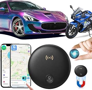 Car GPS Tracker,Magnetic Mini Vehicle Tracker (Compatible with iOS & Android),Real Time Vehicle Tracker,No Monthly Fee,IP68 Waterproof,Car Tracking Device for Car, Truck,Kids,bike,Global Coverage