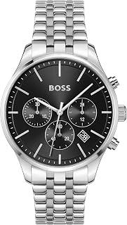 Boss Chronograph Quartz Watch for Men Avery Collection with Silver Stainless Steel Strap - 1514157