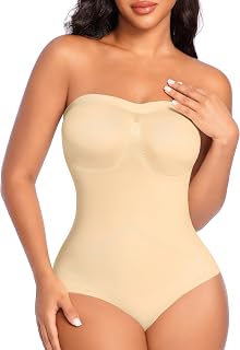 Werena Women Strapless Bodysuit Tummy Control Shapewear