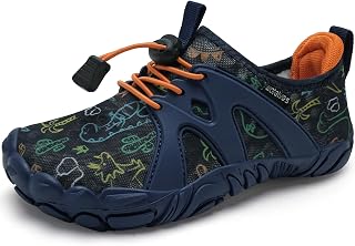 WateLves Toddler/Little/Big/Kid Water Shoes Wide Barefoot Aqua Athletic Sneakers Girls Boys Hiking Beach Swim Fast Dry Shoes Built-in Heel Grips