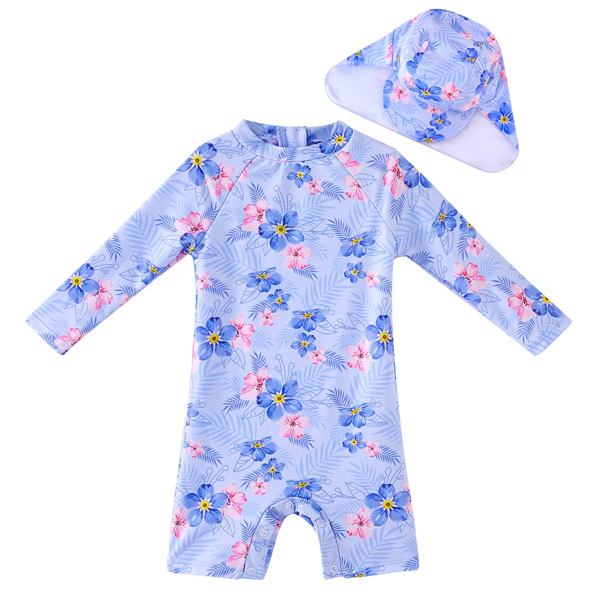 UMELOK - One Piece Swimsuit Set with Sun Protection UPF50+
