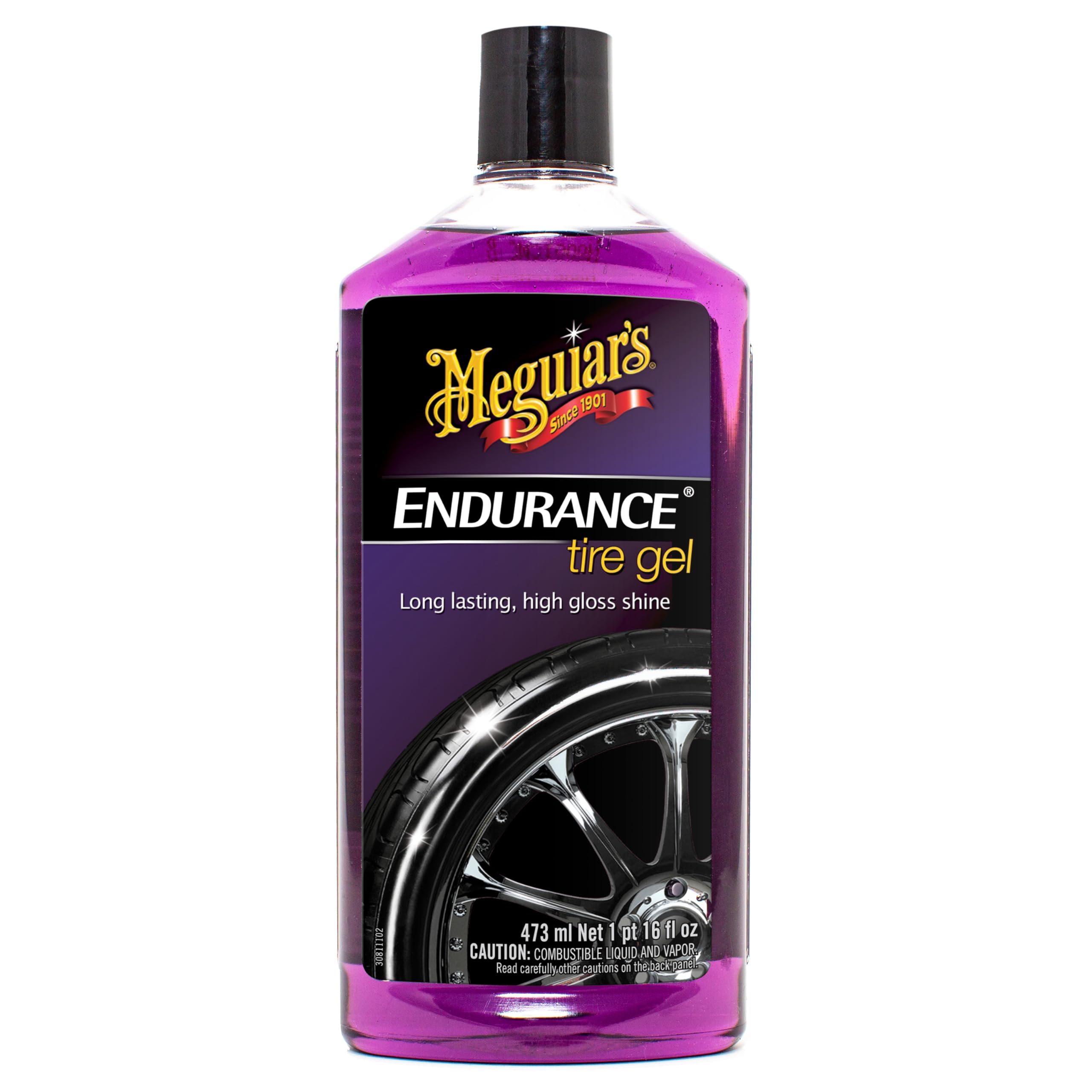 Meguiar's Endurance Long-Lasting High Gloss Black Premium Tyre Gel, 473 ml | Del