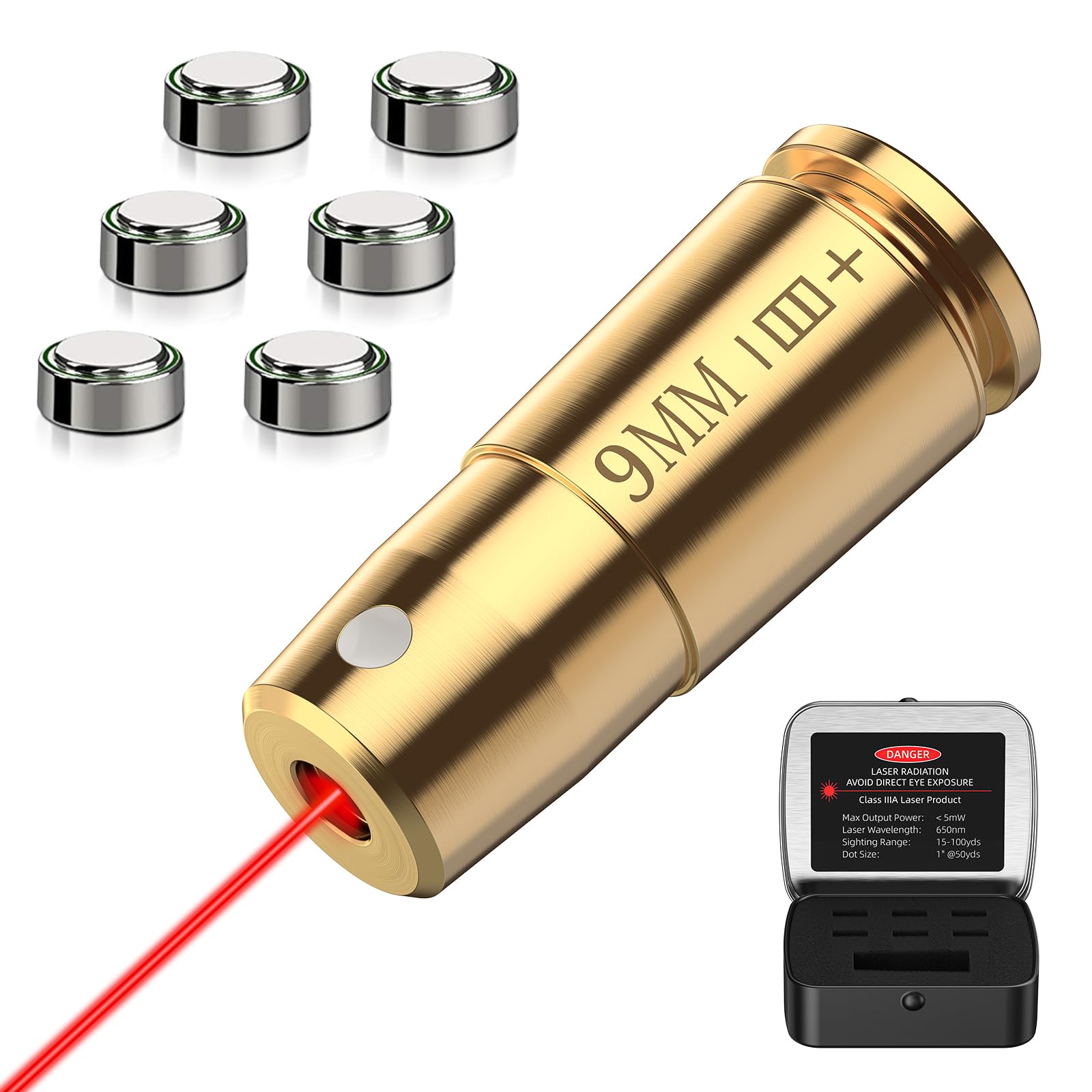 EZshoot Bore Sight Laser 9mm/223 5.56mm/243 308/12-Gauge Red Laser Boresighter w