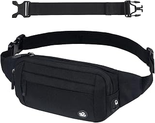 Waterfly Fanny Pack for Men and Women: Waist Packs with Extra Extended Belt for Walking Bike Travel Hiking Outdoors