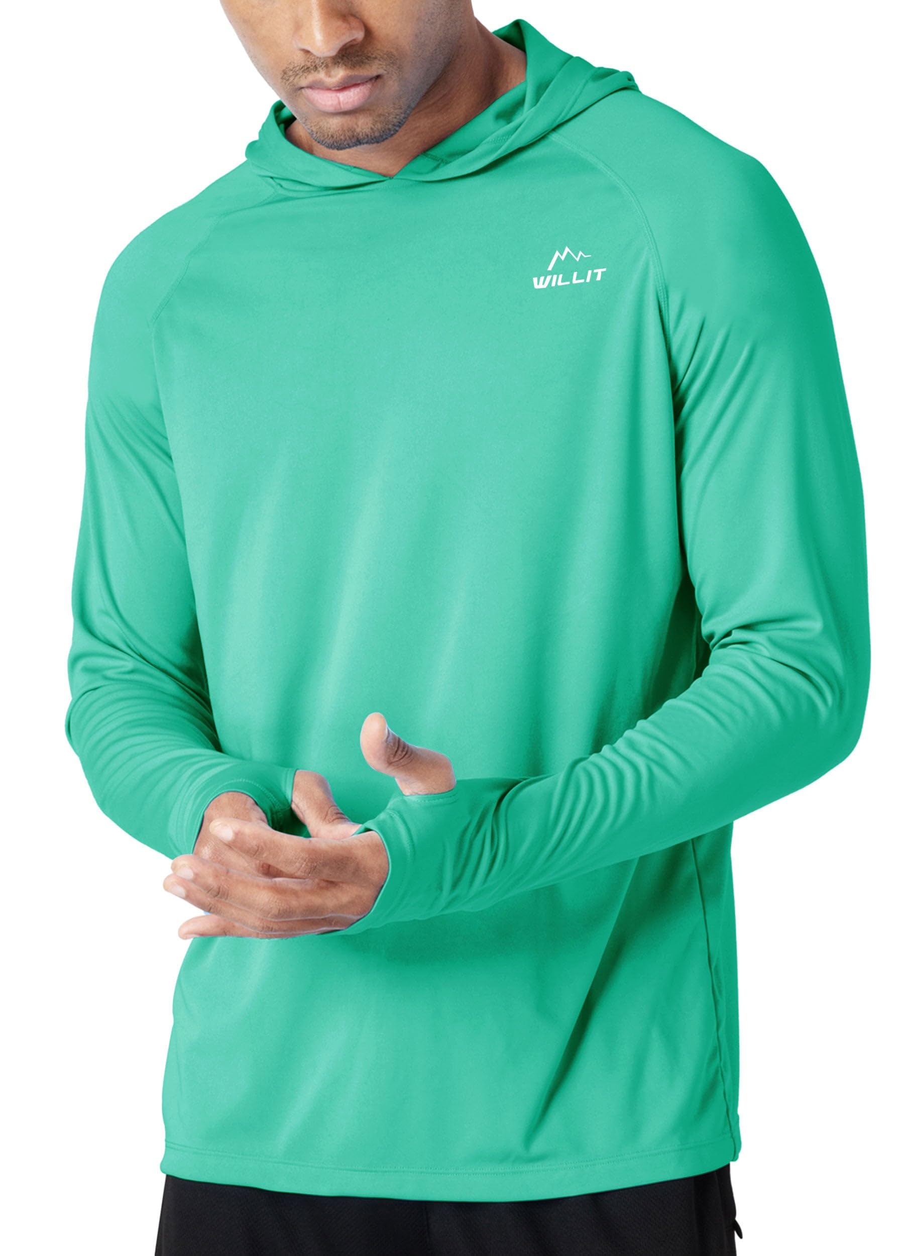Willit Mens Sun Shirt UPF 50+ Rash Guard Long Sleeve Sun Protection SPF UV for F