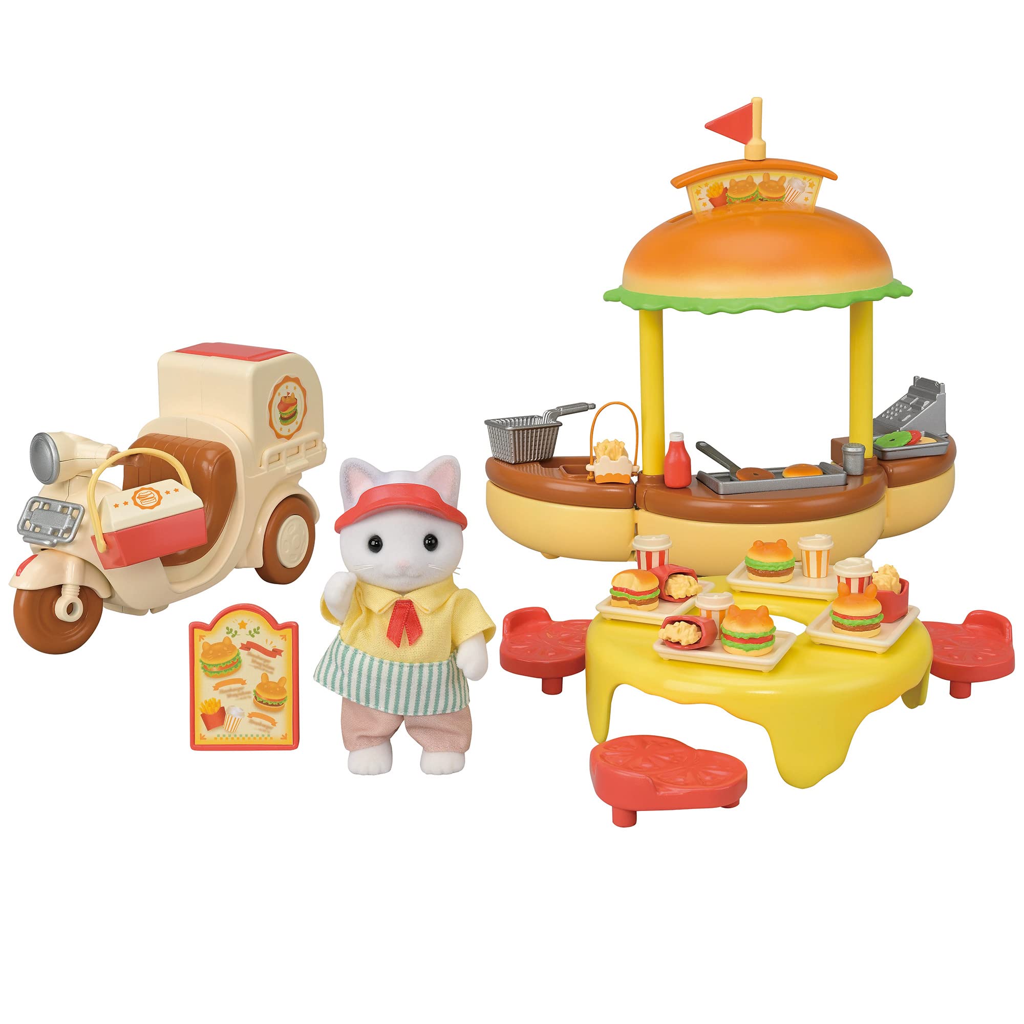 EPOCH Sylvanian Families Amusement Park Store Set 【 Just Made Hamburger Wagon 】 