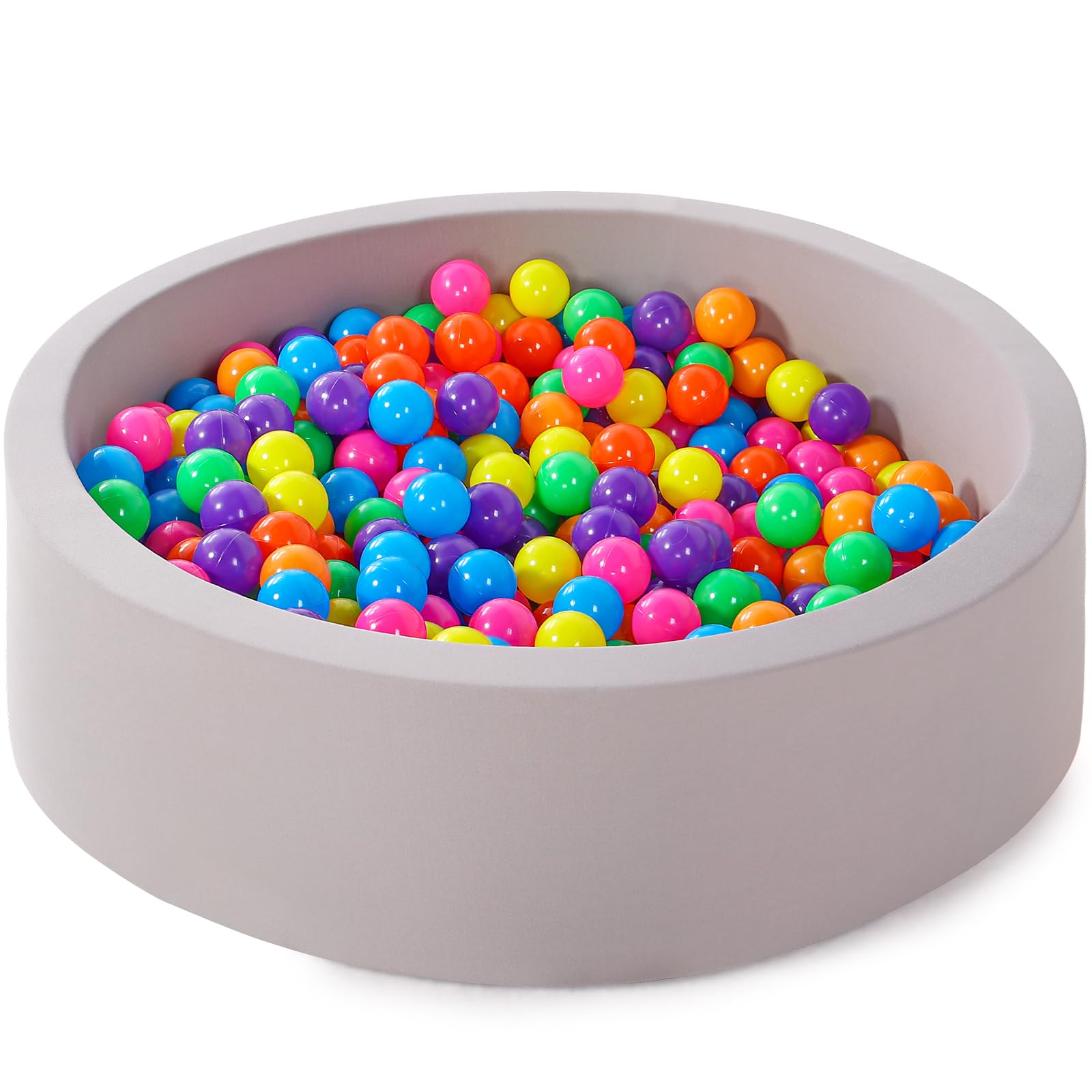 YAVAYI Ball Pit for Toddlers, Kids Play Tent Ball Pool, Grey, No Balls | 33.5x10