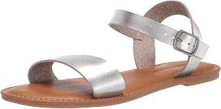 Amazon Essentials Women's Two Strap Buckle Sandal with Adjustable Ankle Strap