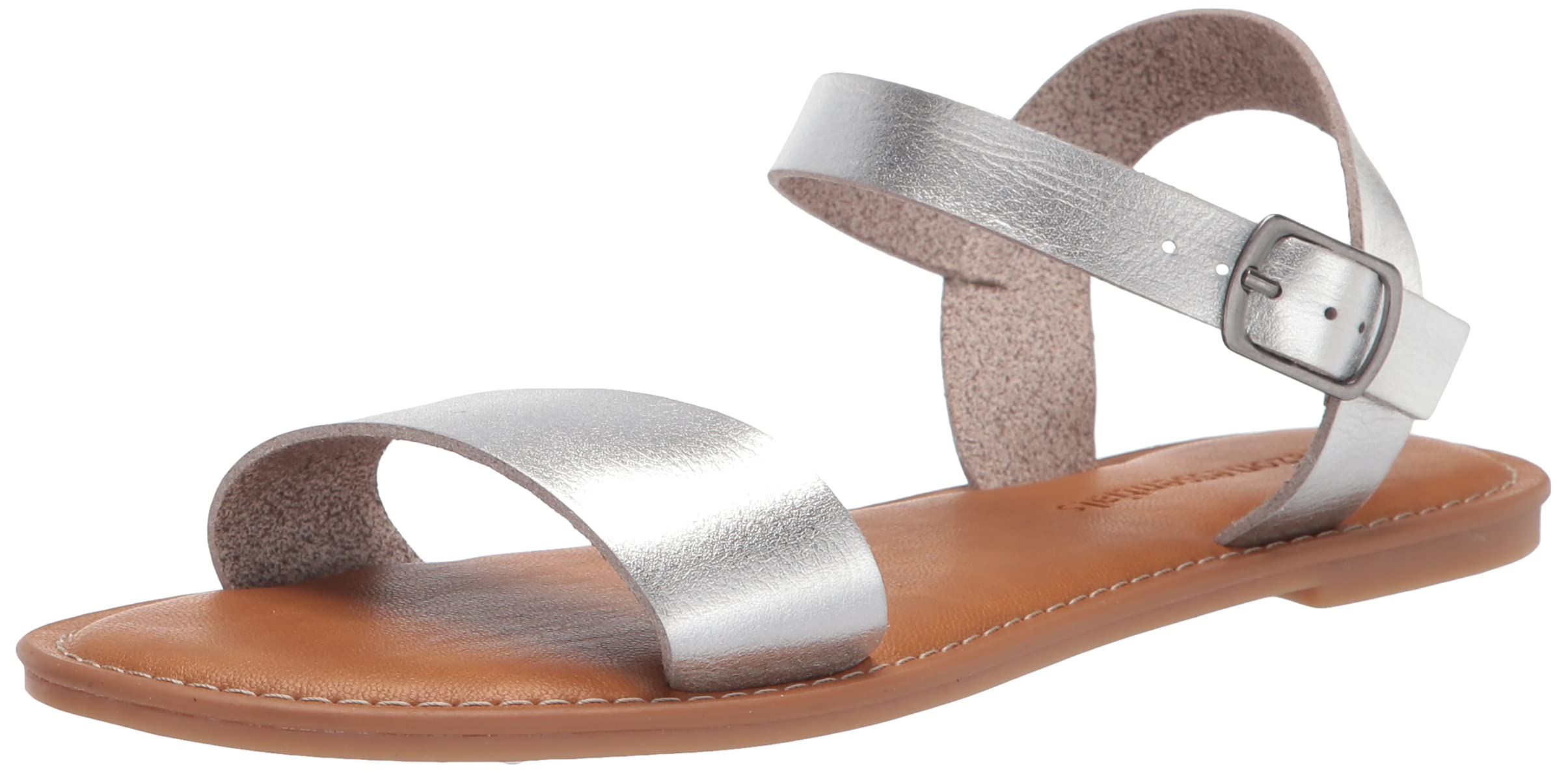 Amazon Essentials Women's Two Strap Buckle Sandal with Adjustable Ankle Strap