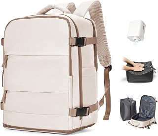 BJLFS Ryanair Hand Luggage 40 x 30 x 20 Vacuum Backpack Hand Luggage Backpack for Aeroplane Small Travel Backpack Women with Shoe Compartment for Men Waterproof Backpack with Laptop Compartment for 14